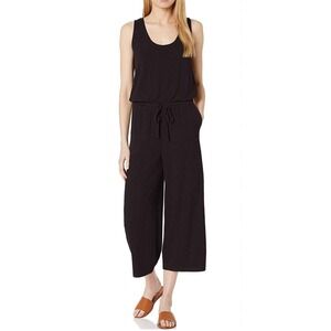 Daily Ritual Jersey Knit Jumpsuit Sleeveless Loungewear Cozycore Black XXL NWT
